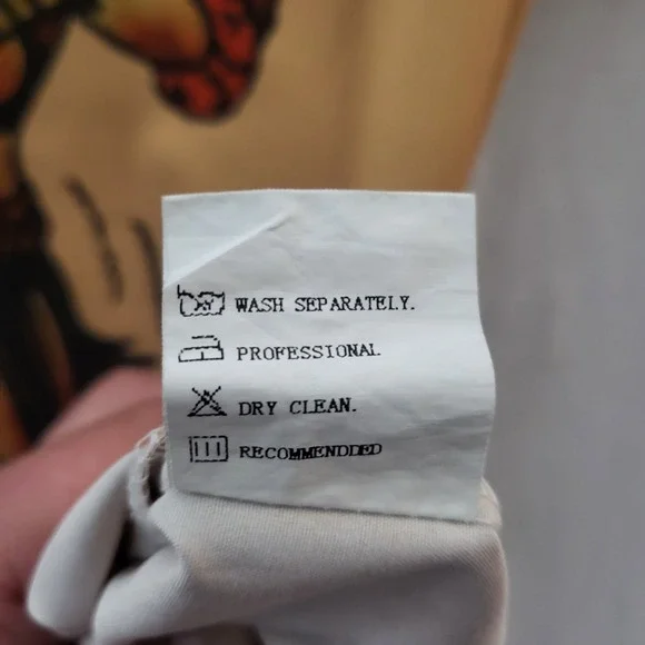 Hawalili Mens 2XL Tan Tattoo Print Hula Girl Short Sleeve Button Up Shirt - Picture 6 of 9